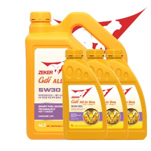 제커 GDI 올인원 5W30 SP SN+ 합성엔진오일 가솔린 LPG용 4 L
