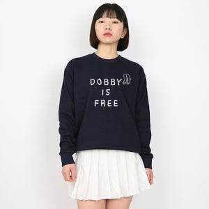 [글자티] DOBBY IS FREE(도비이즈프리)03 검정색 맨투맨 티셔츠