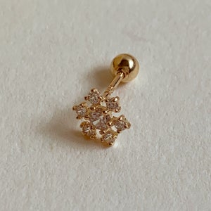 14k 눈꽃 피어싱 이너컨츠 금 피어싱