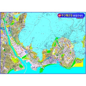 지도닷컴 부산광역시 해운대구종합안내도 중size 코팅형 150cmx110cm