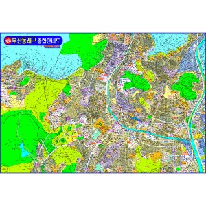 지도닷컴 부산광역시 동래구종합안내도 중size 코팅형 150cmx100cm