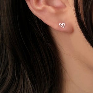 (무배/실버925) all silver 미니미니 하트 귀걸이