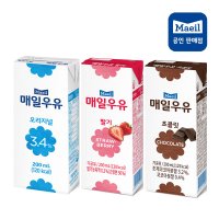 매일우유 멸균우유 200ml 24팩 혼합 딸기 초코 초콜릿 이중박스포장