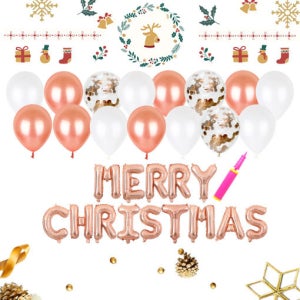 크리스마스 풍선세트 (로즈골드+로즈메리)