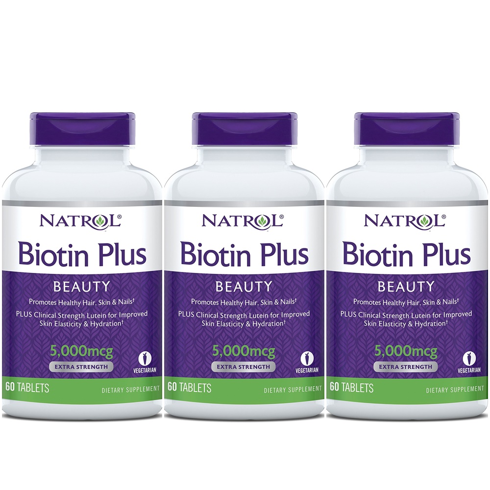 <b>Natrol</b> Biotin Plus <b>Lutein</b> <b>나트롤</b> 비오틴 <b>루테인</b> 60정(60일분) 3팩