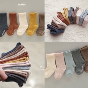 유아 신생아 키즈 보풀없는수면양말세트 발목을 쪼이지않는 가볍우면서 보온이높은 수면양말