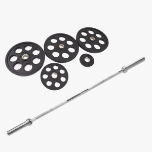 7홀 중량원판 바벨세트 79kg I 바벨원판 마구리