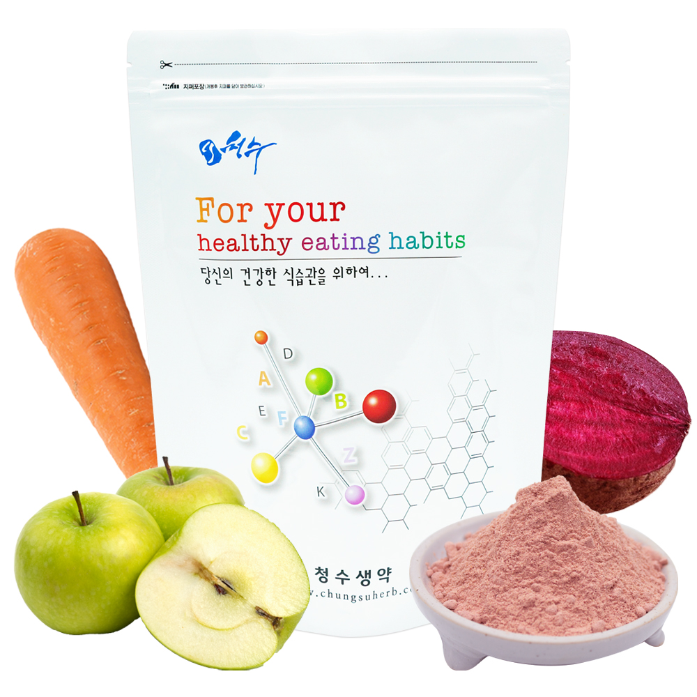 ABC주스분말(풋사과+당근+비트) 500g 국산 원재료 식이섬유 쥬스 가루 클렌즈
