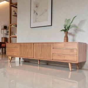 [희망일배송]이즈네이처 오거스틴 원목 거실장 2000 tv거실장