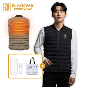 블랙야크 S-발열조끼(블랙/베이지-3단조절)배터리포함-당일출고