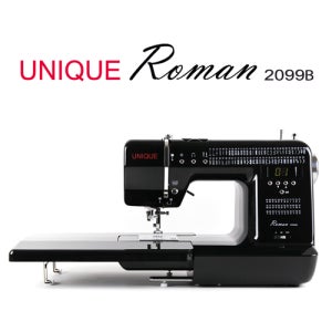 유니크 미싱 로망 2099B 블랙 재봉틀 영문 이니셜 숫자 99가지 자수 스티치