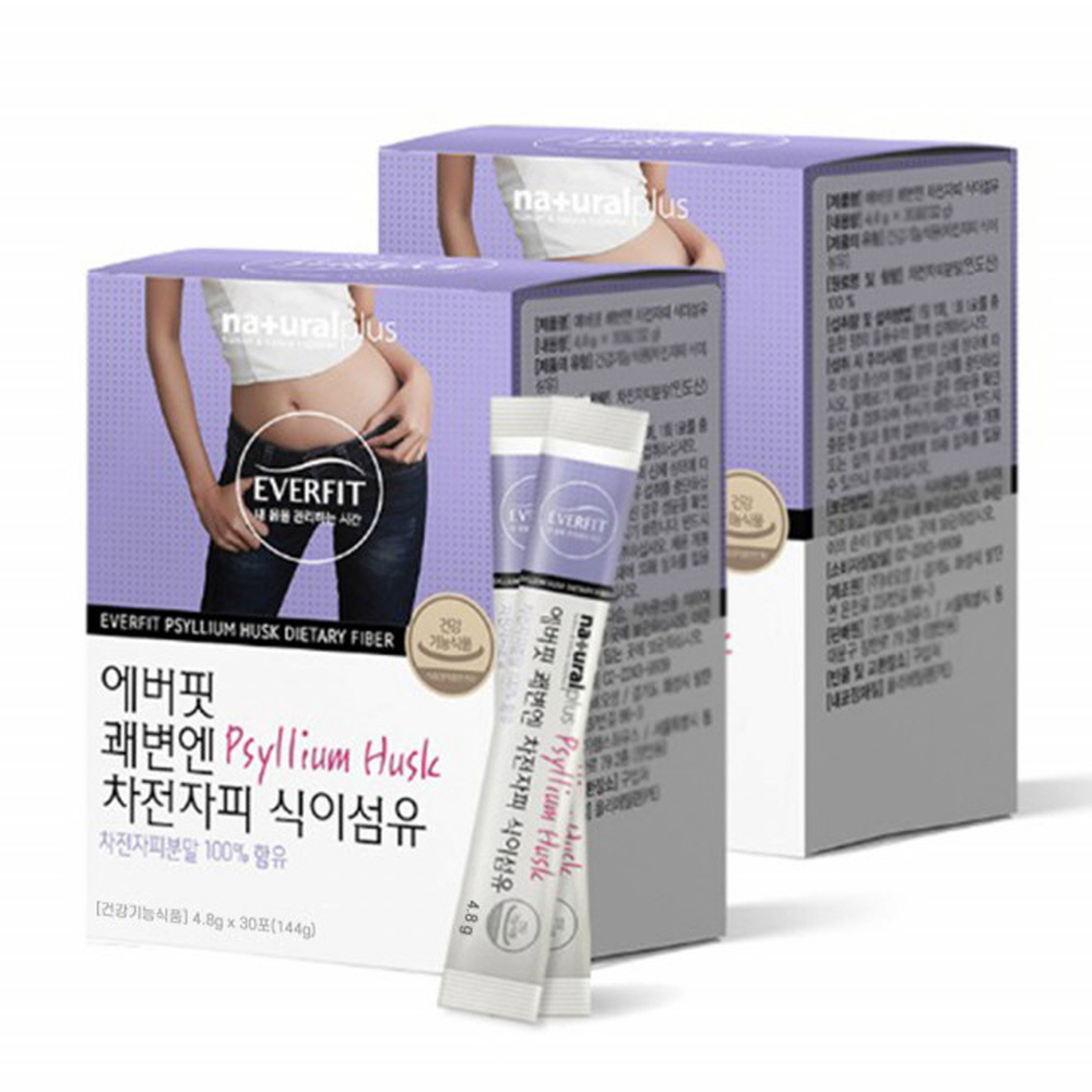 쾌변엔 <b>차전자피</b> 식이섬유 장<b>건강</b> 차전차피 분말 2BOX