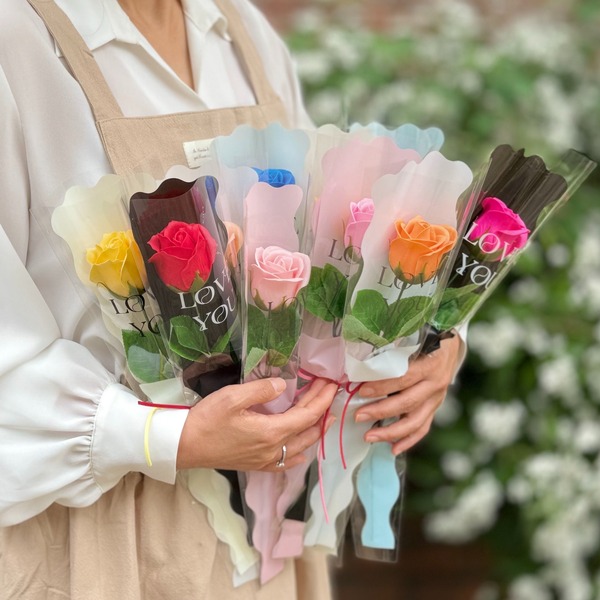 한송이꽃다발 - 비누꽃다발