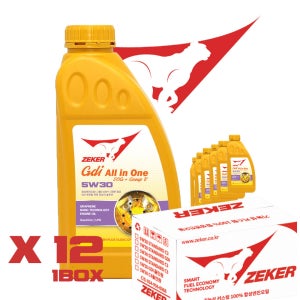 제커 GDI 그래핀 올인원 5W30 SP SN+ GDI 가솔린 LPG 올인원 1L 12P 1BOX