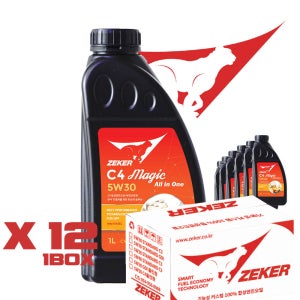 제커 매직올인원 5W30 C4/ C3 승용디젤/ SUV엔진오일 1L 12P 1BOX