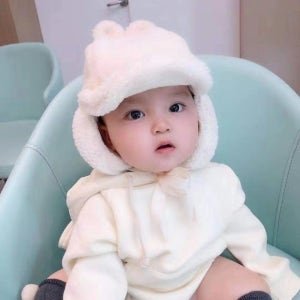 베이비 양털 귀달이 유아 아동 겨울 모자