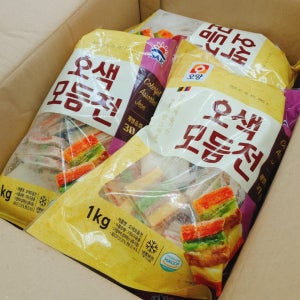 사조오양 오색모듬전 1박스 (1kg X 10개입) 명절꼬치전 냉동보관
