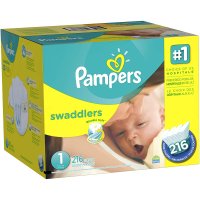 Pampers Swaddlers 팸퍼스 스와들러 신생아 밴드 기저귀 1단계 216개