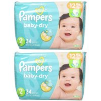 Pampers Baby Dry 팸퍼스 베이비 드라이 기저귀 2단계 34개입 2팩