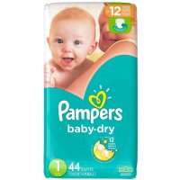 Pampers Baby Dry 팸퍼스 베이비 드라이 기저귀 점보 1단계 44개