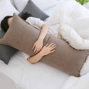 헤링본 안고자는 긴베개 롱쿠션 바디필로우 커버 100x40