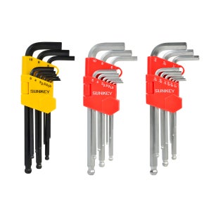 썬키 롱 볼 육각렌치 세트 검정 1.5~10mm 9pcs SBW-9BG