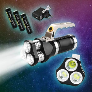 L2 LED 3구 3600루멘 충전식 써치라이트 후레쉬