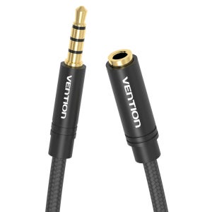 벤션 4극 3.5mm 스테레오 AUX 오디오 연장 케이블 연장선 BHB 3m, 1개