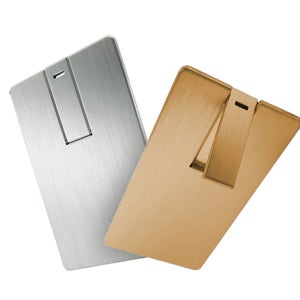 이모바일(eMobile) CA1040 256G 3.0 알루미늄 카드형 USB메모리 실버 골드