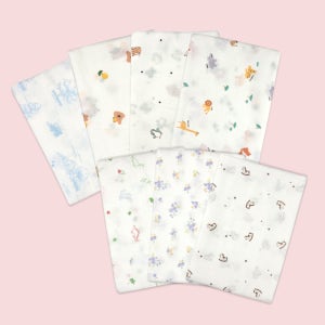 무형광 순면 천기저귀 엠보 3P 속싸개 블랭킷 신생아 아기 유아