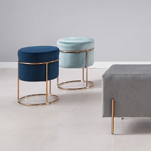 벨벳 사각 원형 1인 작은 콘솔의자 화장대의자