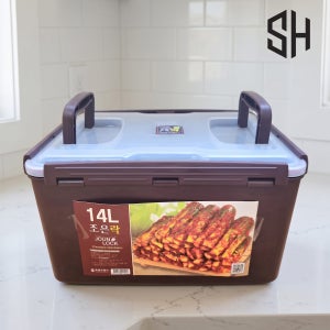 조은락 탱크 초코 밀폐용기 김치통 14L 대형 보관 업소용