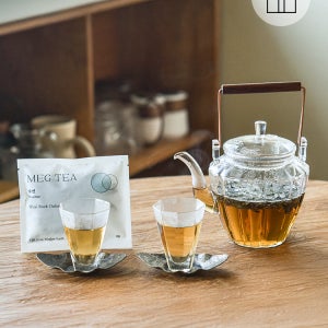 [차주전자] 앤틱 슬림 내열유리 티포트 세트 520ml
