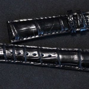 Pistos1983 블랙 최고급 나일 악어 가죽밴드 시계스트랩 시계줄 20mm,21mm,22mm(pistos 1983 버클 포함 18mm)