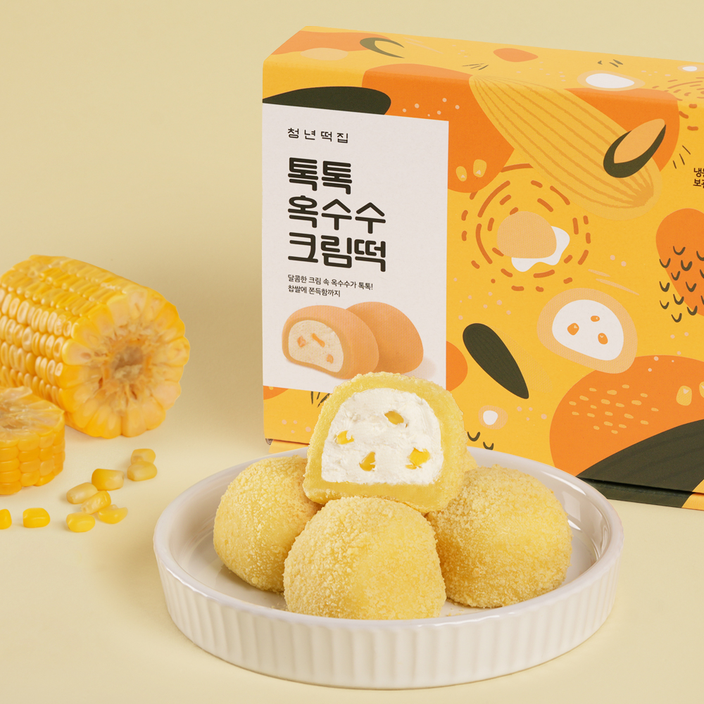 청년떡집 톡톡옥수수크림떡 디저트 찹쌀 간식