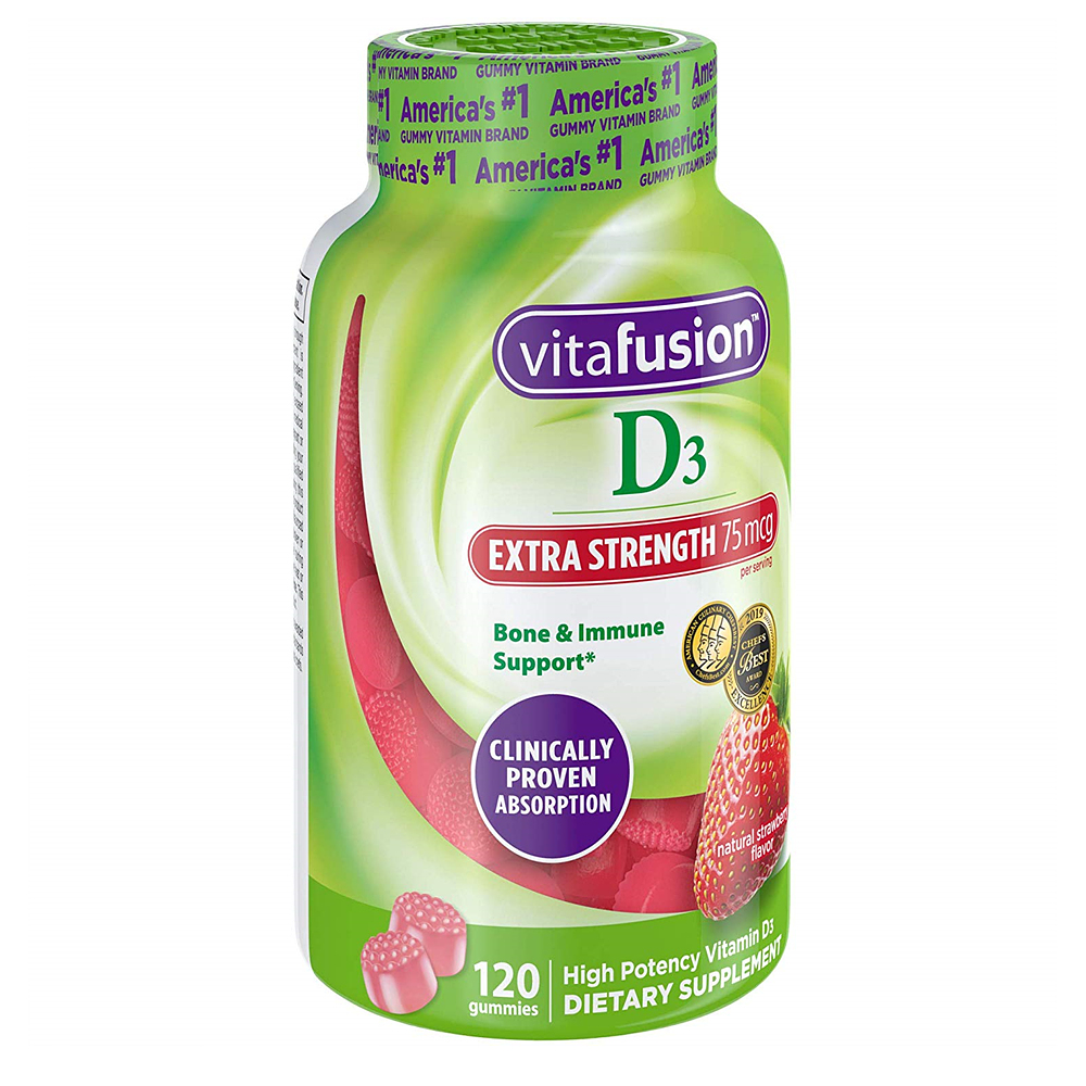<b>비타민D</b> <b>Vitafusion</b> Extra Strength <b>비타민D</b>3 젤리 120 ct