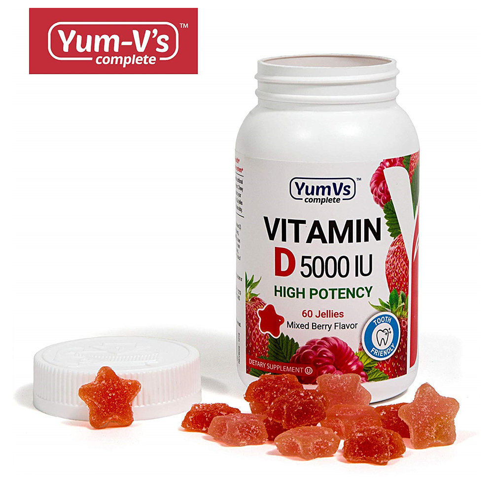 <b>비타민D</b> YumVs Complete 비타민 <b>5000 IUD3</b> 60 젤리