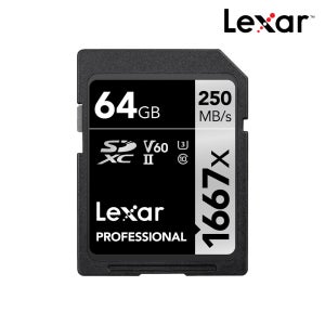 렉사 SD 1667x V60 64GB UHS-II 캐논 소니 니콘 후지 카메라