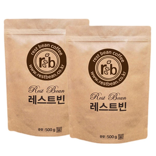 레스트빈 베트남 원두커피 500g 2봉 로부스타 블루드래곤 워시드 G1 분쇄선택
