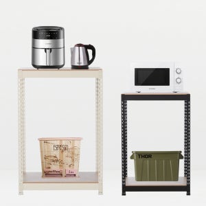 2단 베란다 철제선반 수납용조립식앵글선반 백색 600X4300X2100 맞춤제작