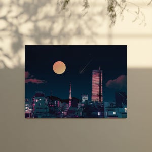 국내작가 핑크 도시 일러스트 캔버스그림액자 감성 거실 인테리어 제이자크 CITYPOP 29x21