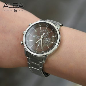 세이코알바 메탈지도시계 크로노그래프 AF8M69X1 삼정시계 백화점AS