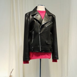 2020 S/s 리얼양가죽 - 무스 램스킨 미니멀 포멀 라이더자켓 (블랙)