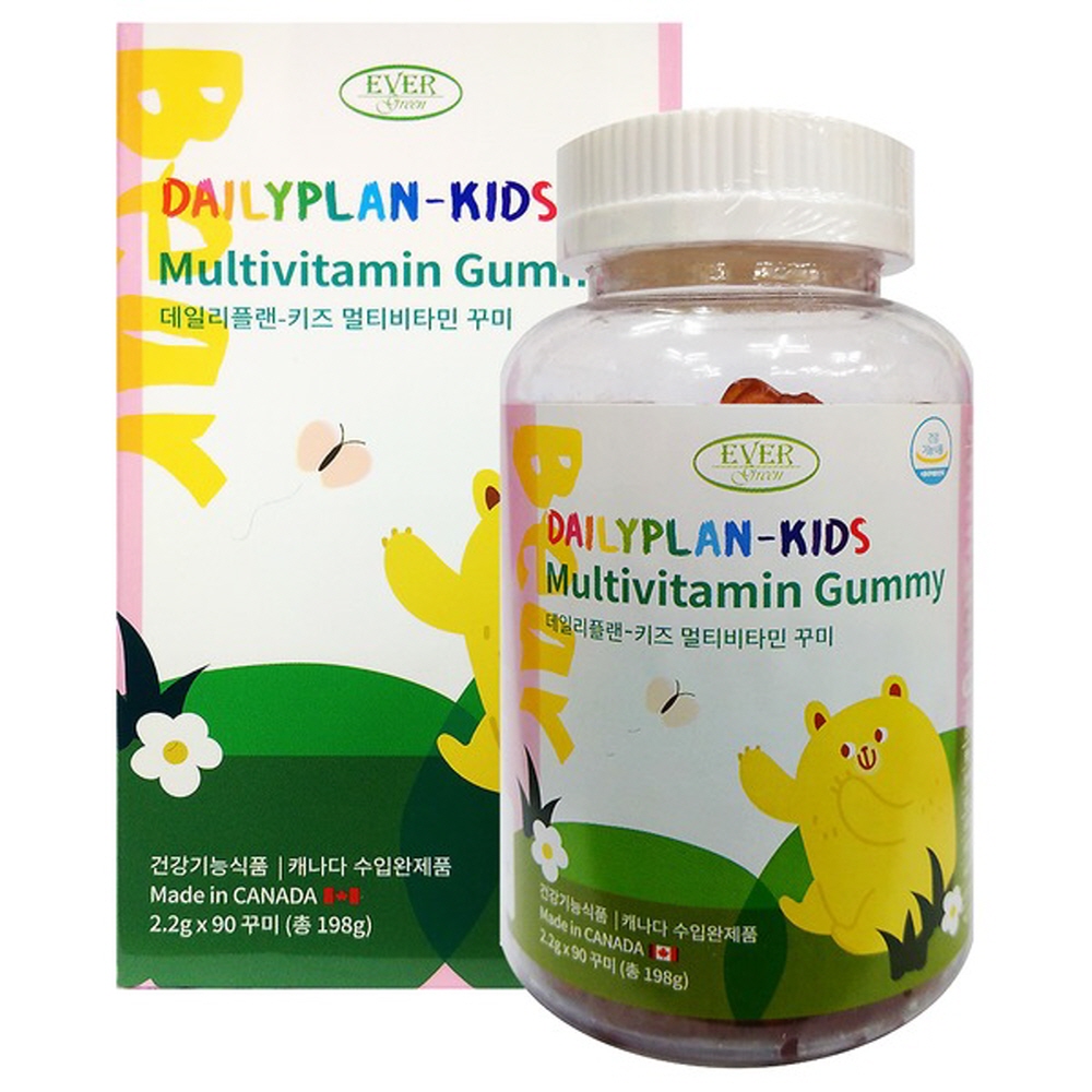 멀티비타민 키즈 어린이 씹어먹는 꾸미 사과농축 성장기 영양제