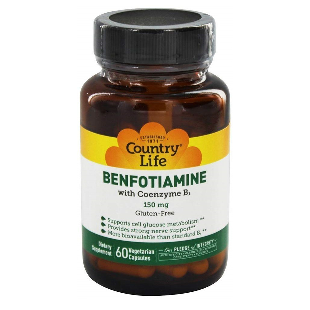 Country Life <b>컨트리라이프 비타민B1</b> 베포티아민 60정 Vitamin B1 with Benfotiamine