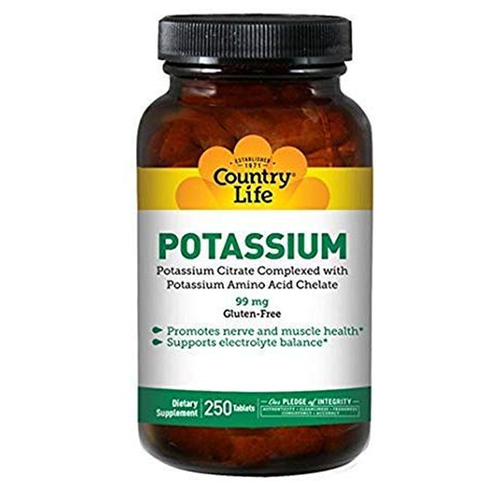 Country Life Potassium 컨트리라이프 칼륨 99mg250정