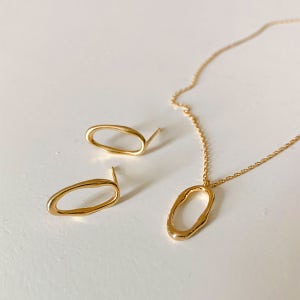 14k 데일리 목걸이 귀걸이 세트