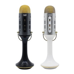 넥시 NX-M12W 무선마이크 휴대용 블루투스 노래방마이크 블랙 화이트 듀엣