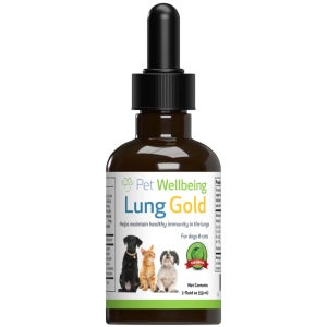 펫웰빙 반려동물 영양제 반려견 폐 호흡기 건강 보조제 (Lung Gold - Lower Respiratory Tract Support for Dogs) 59ml