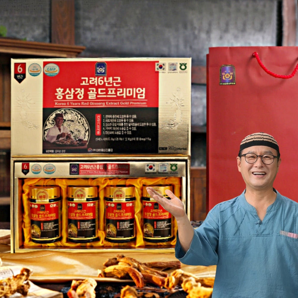 김오곤 <b>고려</b> 6년근 <b>홍삼정</b> 골드프리미엄 1세트 홍삼진액 진세노사이드 8mg/15g 홍삼액